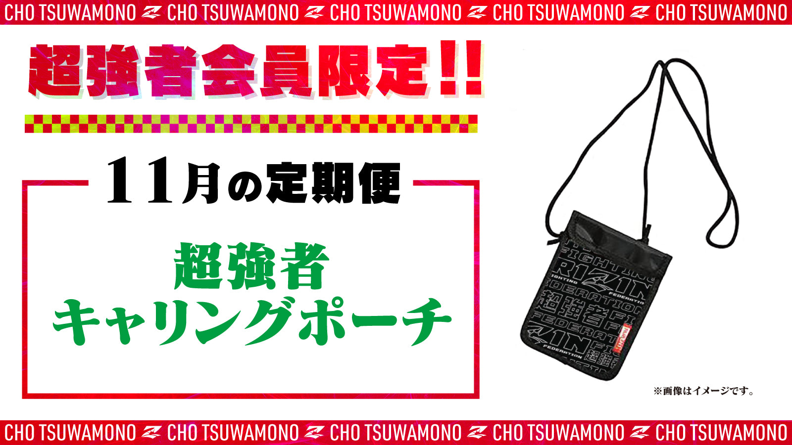 11月は「超強者 キャリングポーチ」「RIZIN.44 選手カード」をお届け